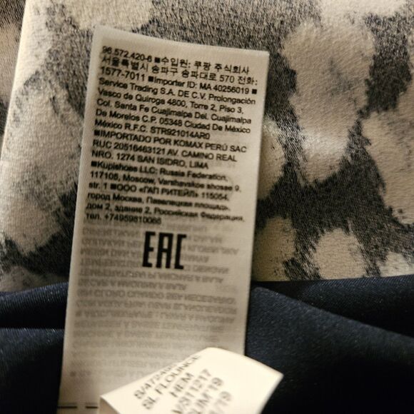 Banana Republic Geo Print Midi Dress Size 4 Sleeveless Navy & White Flare NWT - Picture 10 of 10